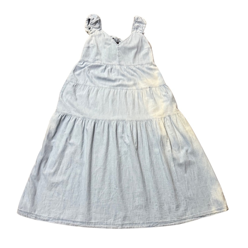 Old Navy Light Blue Maxi Dress Bleach Dies Woman’s Summer Dress